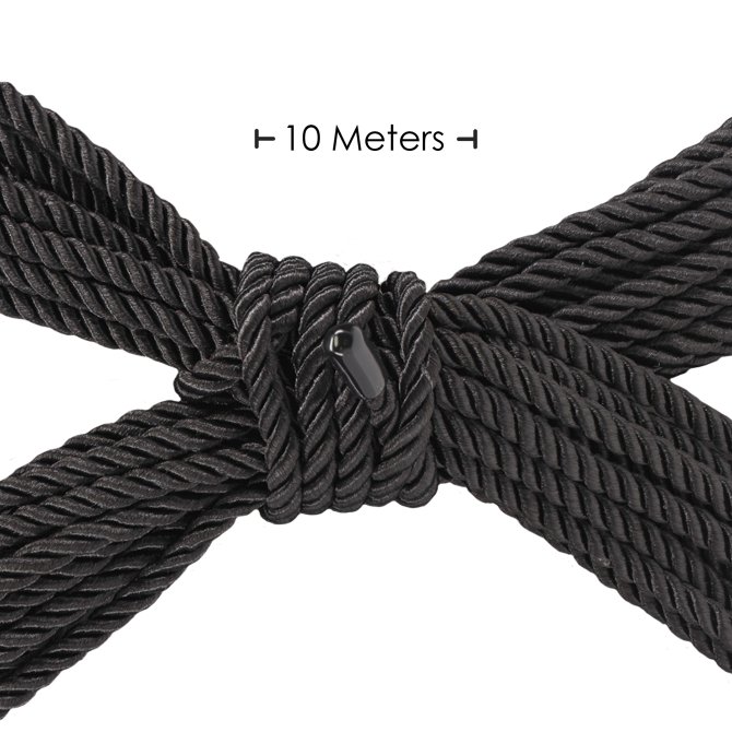 Ouch! Bondážní lano polyester-bavlna 10 m černé