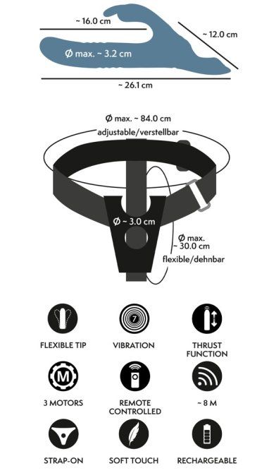 You2toys Strap-on set s rabbit vibrátorem