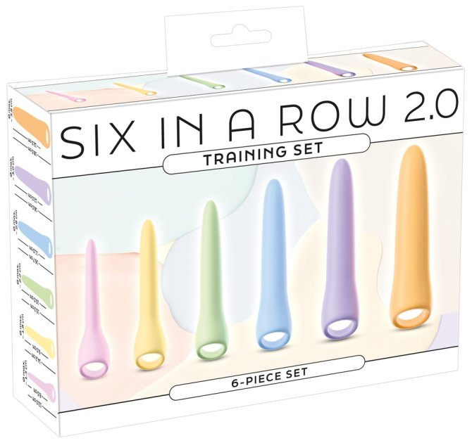 Six in a Row 2.0 Set dilatátorů pro trénování svalů při vaginismu 6 ks