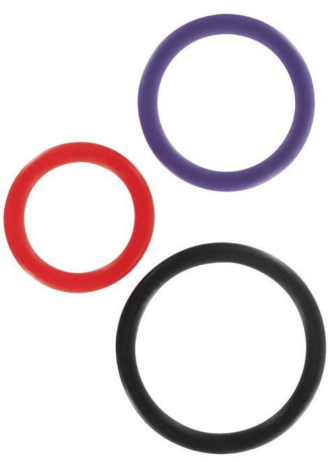 Triple sada erekčních kroužků Multicolor
