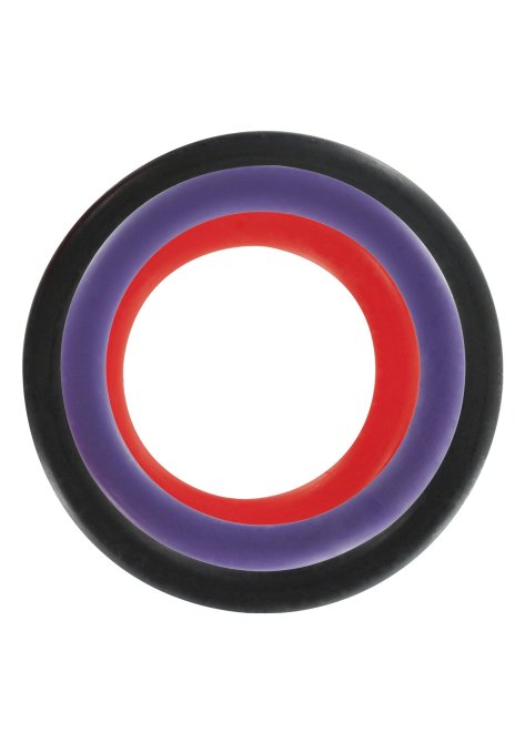 Triple sada erekčních kroužků Multicolor