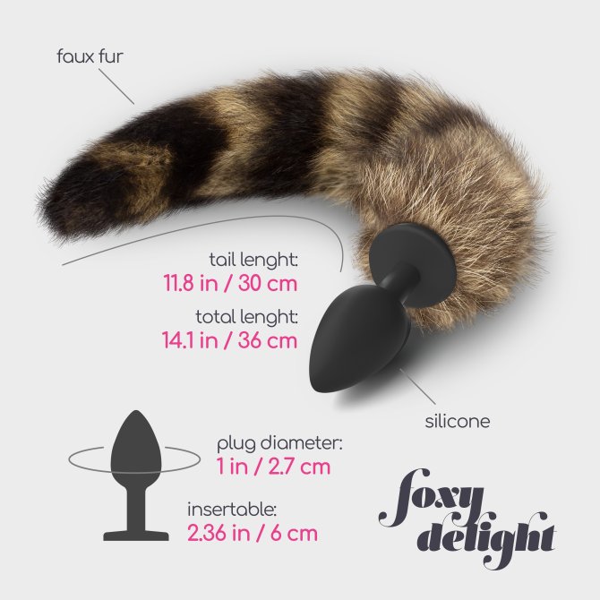 Foxy delight Silikonový anální kolík s ocasem