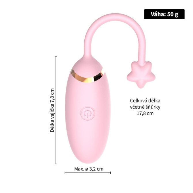 Rose Star vibrační vajíčko růžové