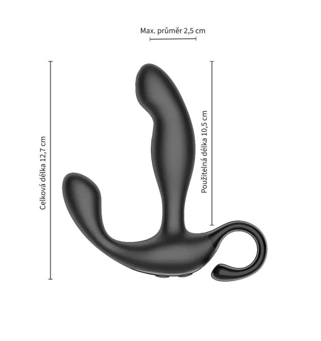 Zeus stimulátor prostaty černý