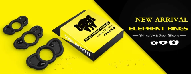 El Elefante silikonové erekční kroužky 3 ks
