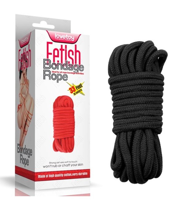 Fetish Bondážní lano 10 m - černé
