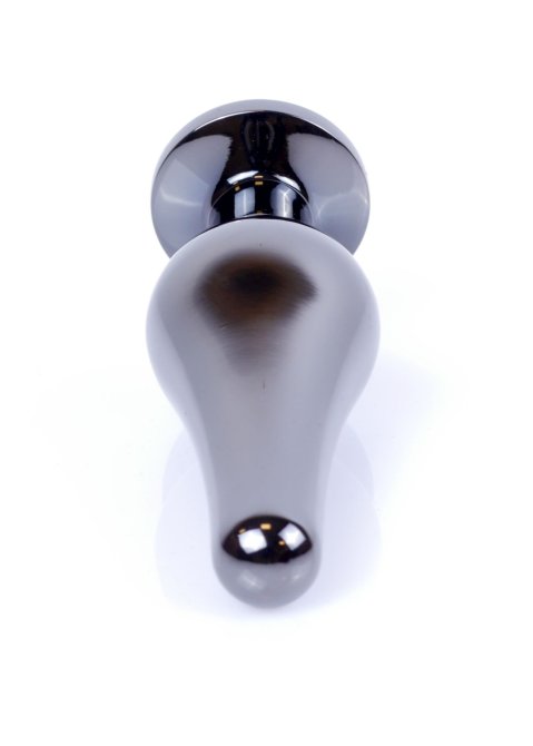 HeavyFun Dark Silver anální kolík s kamínkem S růžový