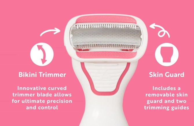 Palmperfect Dámský holící strojek zakřivený