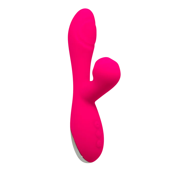 Caribbean vibrátor rabbit s poklepem a tlakovým stimulátorem na klitoris růžový