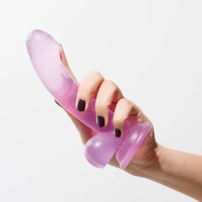 Hudini realistické dildo s přísavkou 18 cm fialové