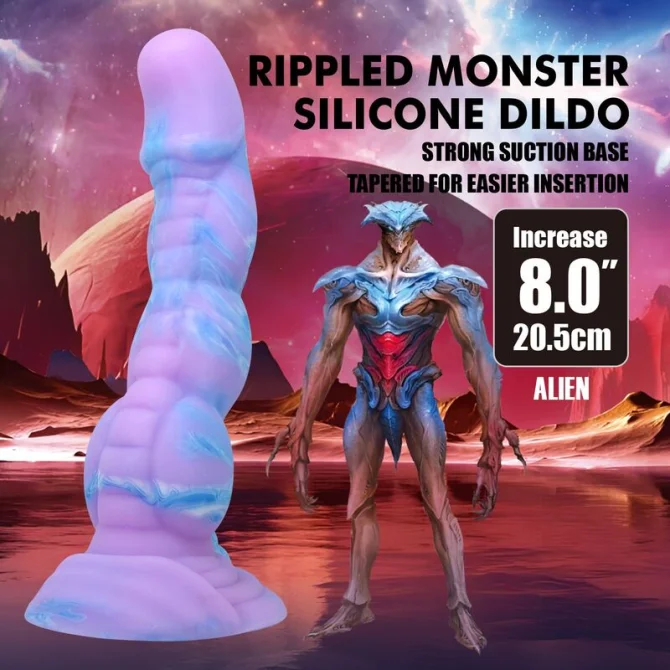 Alien Fantasy dildo fialovo-modré