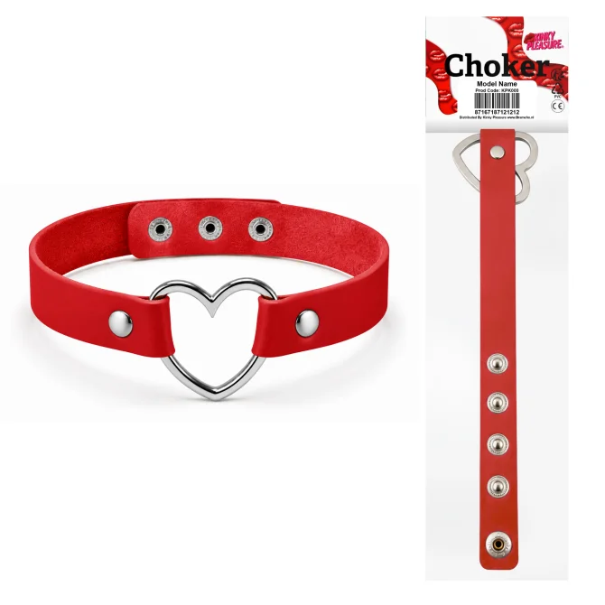 Kinky Pleasure Punk style choker Red
