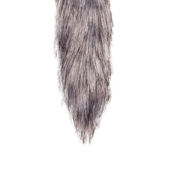 Fetish Fox Tail anální kolík s ocasem šedo-stříbrný