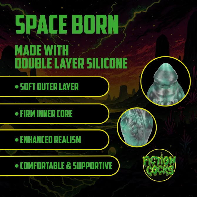 Space Born anální kolík XL - zelený