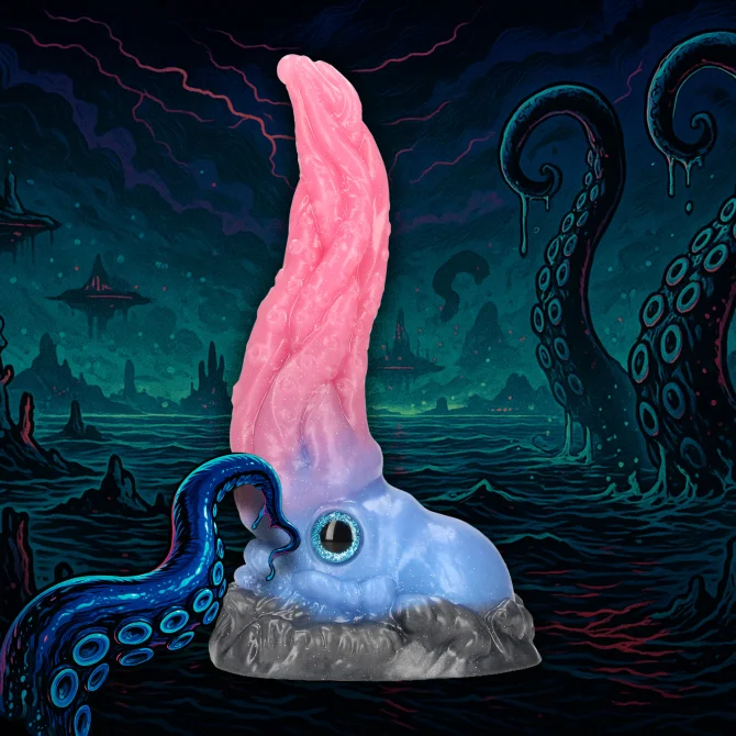 Kraken's Lick dildo - modro-růžová