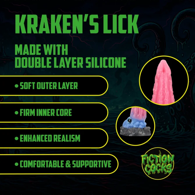 Kraken's Lick dildo - modro-růžová