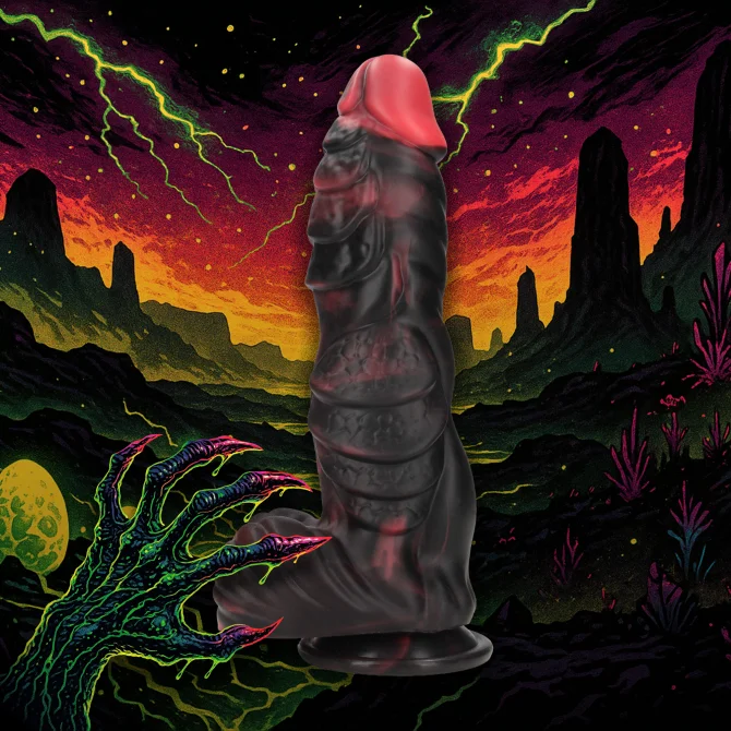 Infernal Demon dildo - červeno-černé