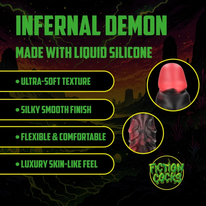 Infernal Demon dildo - červeno-černé