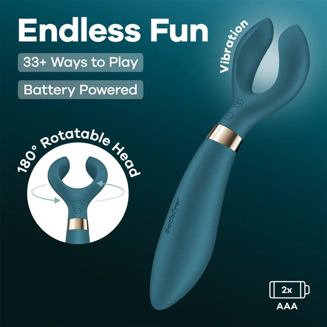 Satisfyer Endless Fun Multifunkční vibrátor na baterie - zelený