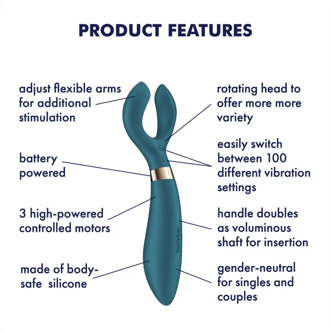 Satisfyer Endless Fun Multifunkční vibrátor na baterie - zelený