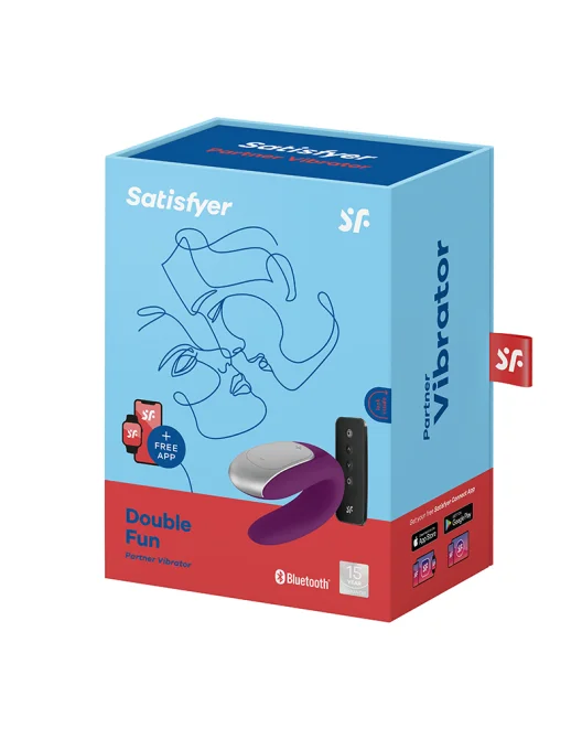 Satisfyer Double fun Párový vibrátor fialový