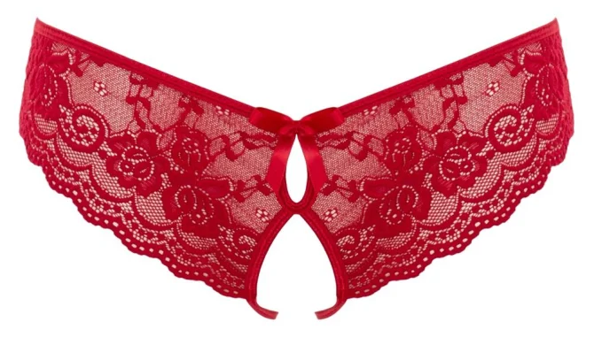 Cottelli Lingerie Krajkové kalhotky červené