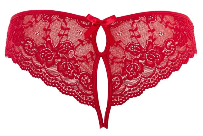 Cottelli Lingerie Krajkové kalhotky červené