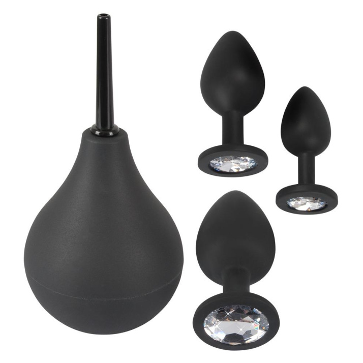 Black Velvets Set 3 análních kolíků a sprchy