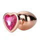 Gleaming Love anální kolík rosegold růžové srdce S