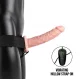Realrock Vibrating Hollow Strap-on dutý připínací penis 21 cm - tělový