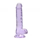 Realrock gelové dildo s přísavkou 19 cm fialové