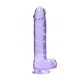 Realrock gelové dildo s přísavkou 24 cm fialové