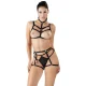 Cottelli Lingerie Harness set 3-dílný černý