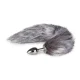Fetish Fox Tail anální kolík s ocasem šedo-stříbrný