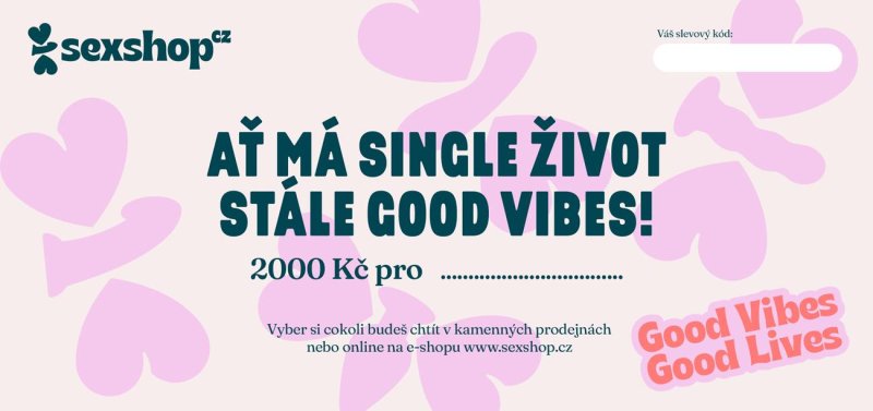 Dárkový poukaz pro singles v hodnotě 2000 Kč