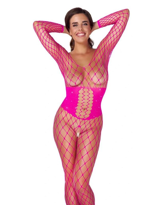 Fantasy by Cottelli - Crotchless catsuit - pink
