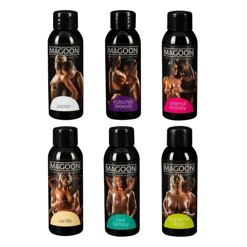 MAGOON Testovací sada masážních olejů 6 x 50 ml